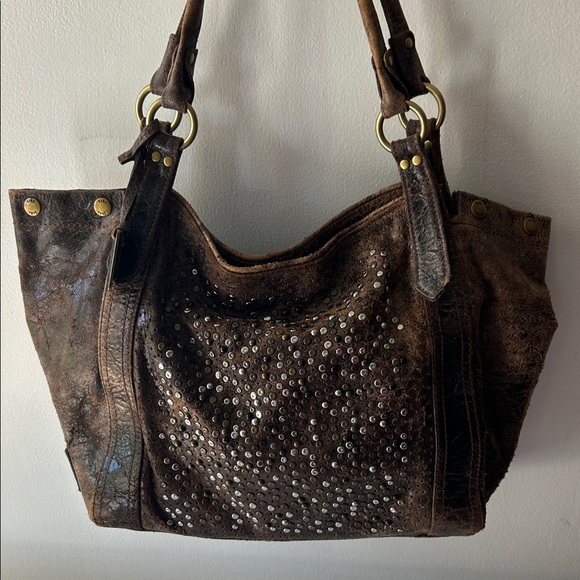 Frye Metallic Brown Sequin Shoulder Bag - Picture 4 of 6